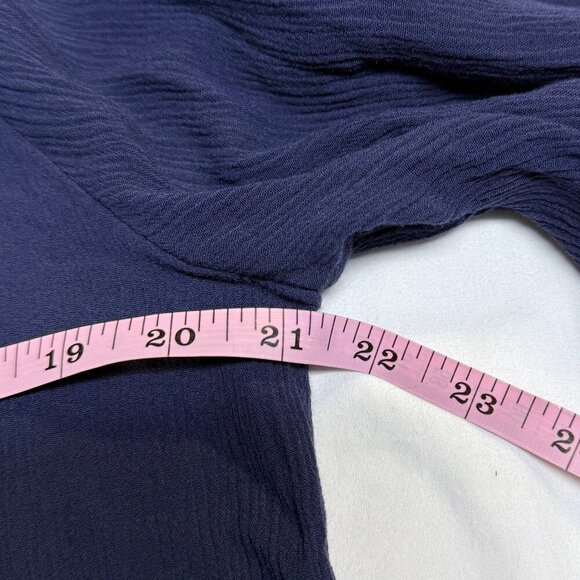 Lilly Pulitzer Delaney Off-Shoulder Top True Navy Size Large, Coin Detail | EUC - Picture 11 of 11